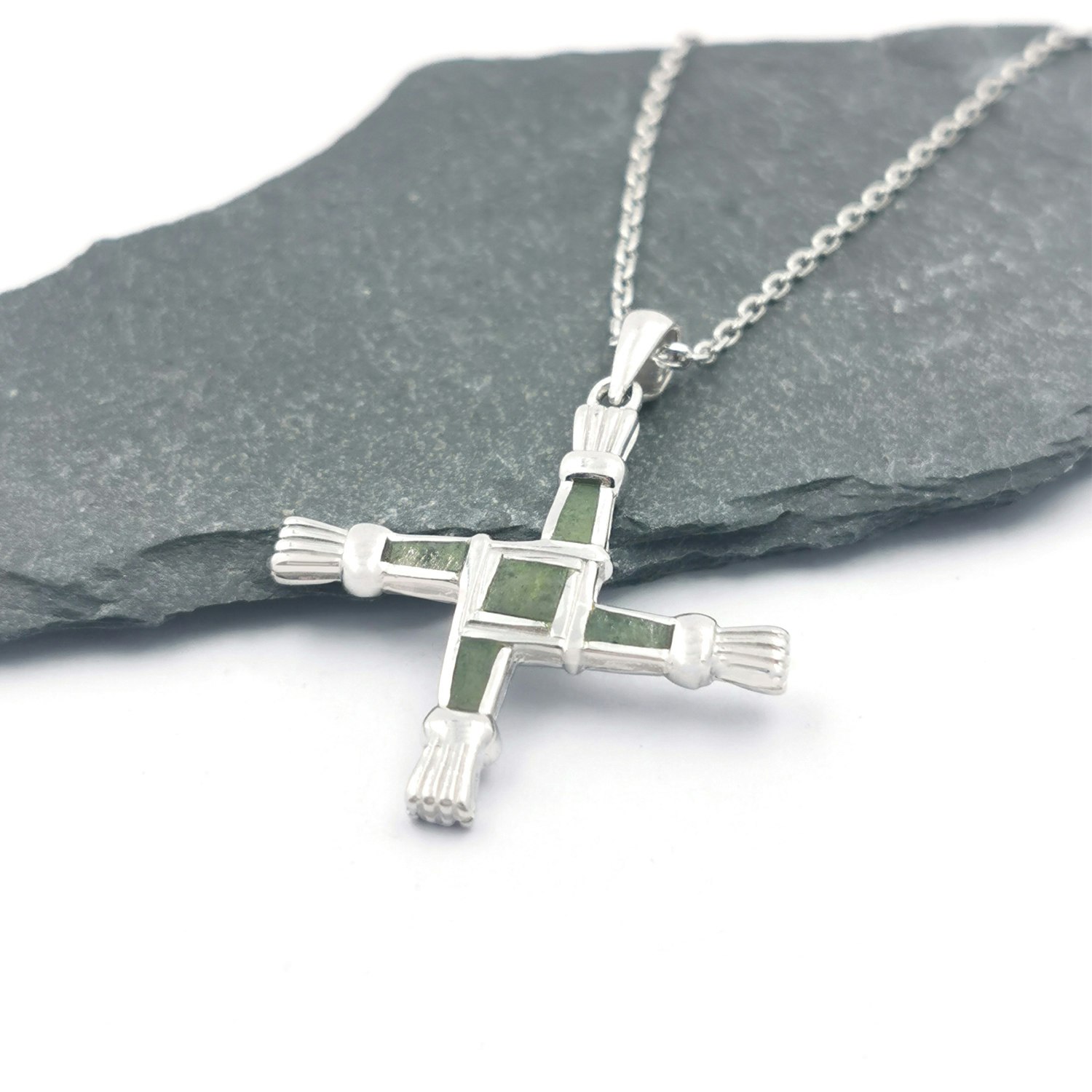 Gold St Brigid's Cross Necklace | Made in Ireland – Claddagh Design